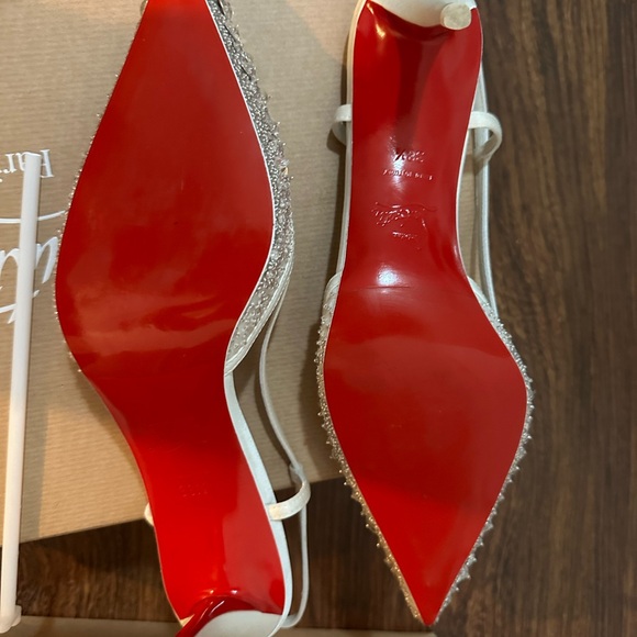 Christian Louboutin Miss Z Sling Sparkling Slingback Pumps - Picture 3 of 5